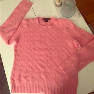 Ralph Lauren Cashmere Cable knit sweater-PINK!